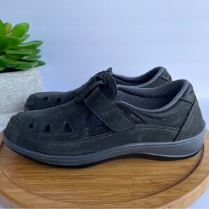 Orthofeet Serene 891 Gray Leather Slip-On Orthopedic Comfort Sandal Women 10